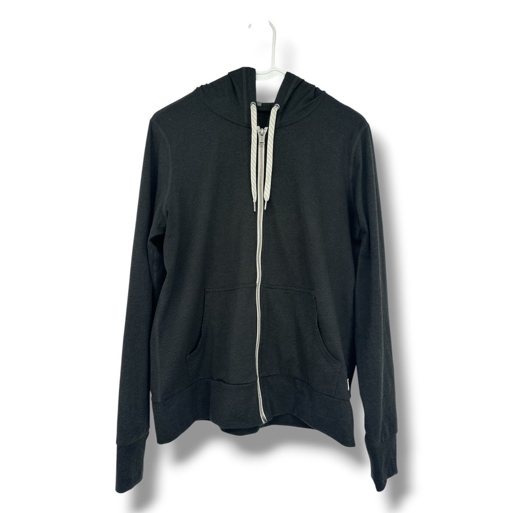 Vuori Womens Halo Performance Hoodie 2.0 DreamKnit Zip Up Charcoal Medium VW268